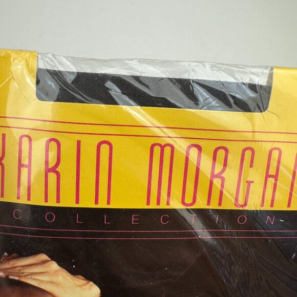 Vtg Sealed Karin Morgan Collection Off Black Tall Day Sheer Pantyhose Prop READ - Picture 6 of 11